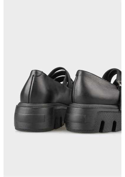 Siyah Deri Kadın Günlük Ayakkabı indirimleri