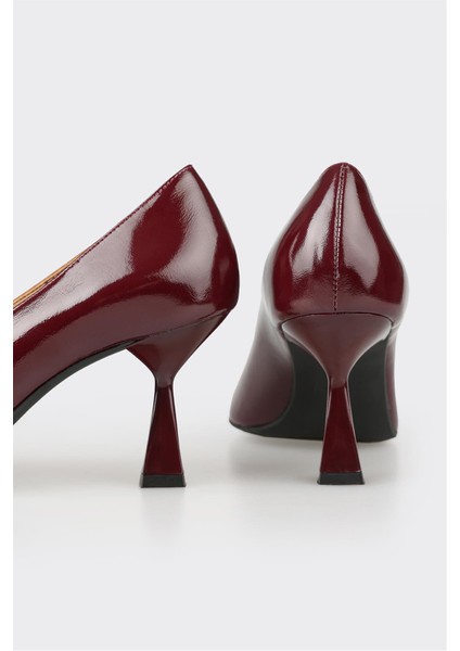 Bordo Deri Kadın Stiletto fırsatları