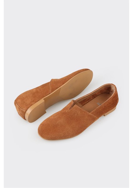 Taba Deri Kadın Günlük Ayakkabı modelleri