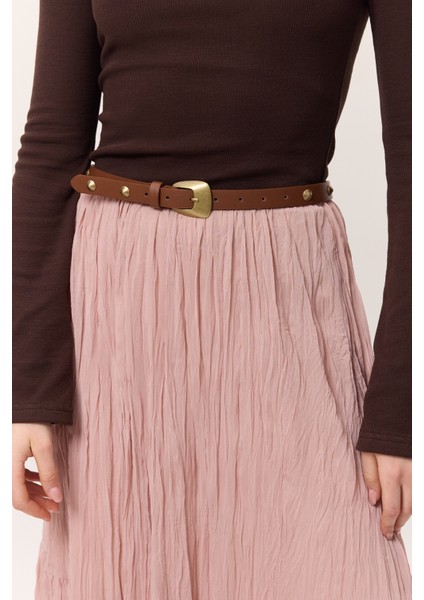 Zımbalı Antik Tokalı Kemer Camel fiyatları