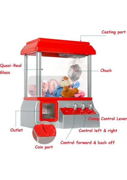 Çocuklar Için Mini Arcade Oyun Makinesi Otomatı Müzikli Şeker Kapma Makinesi Jetonlu Pençe Oyuncak Çocuklar Için Hediye (Yurt Dışından) modelleri
