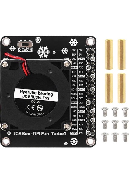 Model B/3b+/3b Için LED Işıklı Turbo Fan Ice Soğutma Genişletme Kartı (Yurt Dışından)