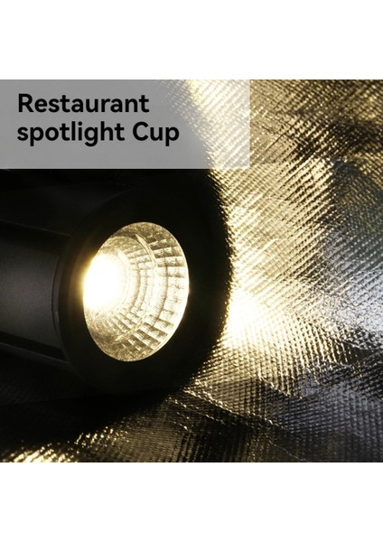 E27 Zoom Spot Ayarı Cobdimmable P20 LED Işık Downlight 15W Yemek/oturma Odası Kafe Spot Gri (Yurt Dışından)