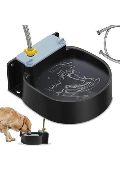 Otomatik Köpek Su Kabı Duvara Monte, 74,4 Ons (2,2 L) Büyük Kapasiteli Havza Dağıtıcısı, Açık ve Kapalı (Yurt Dışından)