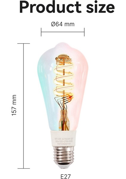 Tuya Akıllı Wifi LED Ampuller Rgb 16 Milyon Renk, Kısılabilir 2700K-6500K Alexa/ev ile Uyumlu (Yurt Dışından)