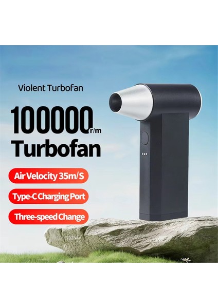 Yüksek Verimli Mini Turbo Fan 100.000 Rpm, 35 M/s Hızı El Tipi Elektrikli Üfleyici Ev ve Dış Mekan Kullanımı Için (Yurt Dışından)