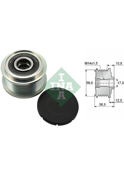Alternatör Kasnak Rulmanlı 6-Kanal Toyota Corolla/aurıs/yarıs 1.4 D-4d 2012
