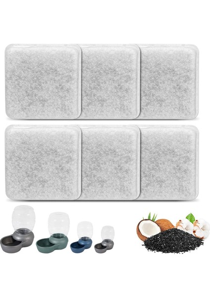Evcil Hayvan Çeşme Filtresi 0.5/1/2.5/4 Gal Gravitys Su Kedi Filtreleri Köpek Dağıtıcısı Için Yedek 6 Adet (Yurt Dışından)