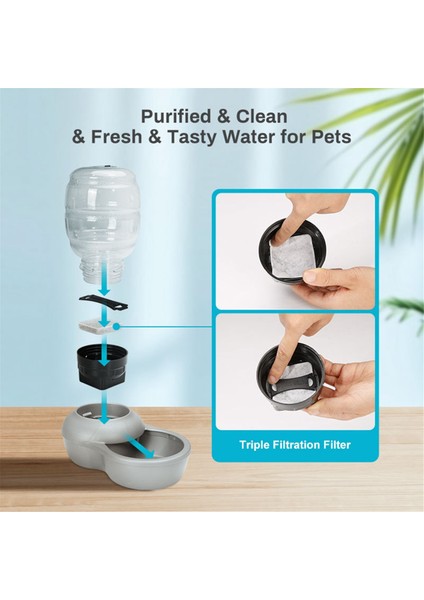 Evcil Hayvan Çeşme Filtresi 0.5/1/2.5/4 Gal Gravitys Su Kedi Filtreleri Köpek Dağıtıcısı Için Yedek 6 Adet (Yurt Dışından)