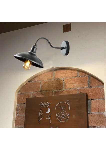 Retro Duvar Lambası Loft Endüstriyel Stil Açık Amerikan Basit Demir Su Geçirmez (Yurt Dışından)