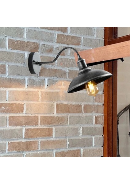 Retro Duvar Lambası Loft Endüstriyel Stil Açık Amerikan Basit Demir Su Geçirmez (Yurt Dışından)