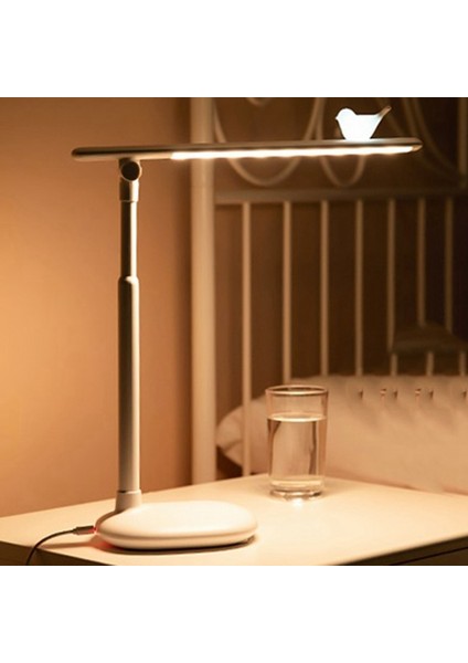 Yeni Kuş LED Masa Lambası Iş Ofis Işığı Basın Kontrolü Göz Koruması Kısıcı USB Şarj Masası Kademesiz Kısma A (Yurt Dışından) fiyatları