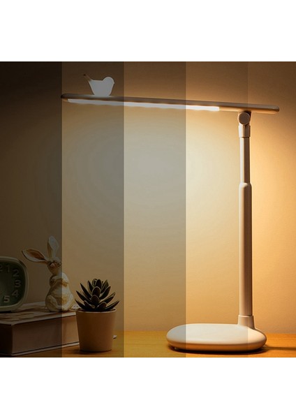 Yeni Kuş LED Masa Lambası Iş Ofis Işığı Basın Kontrolü Göz Koruması Kısıcı USB Şarj Masası Kademesiz Kısma A (Yurt Dışından) fırsatları