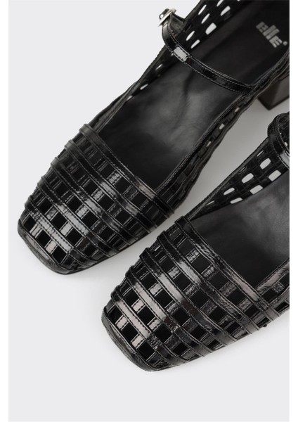 Siyah Deri Kadın Topuklu Ayakkabı fırsatları