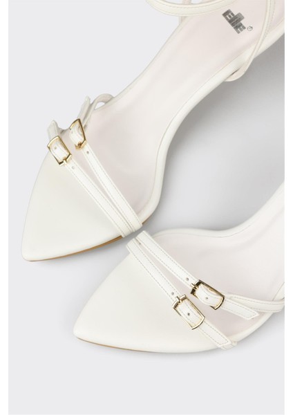 Beyaz Kadın Topuklu Sandalet fırsatları