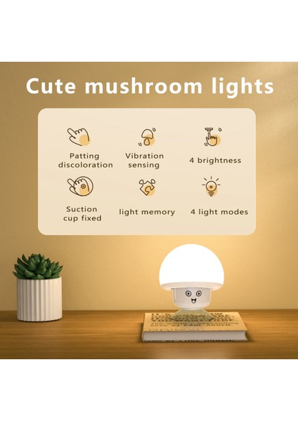 Renkli Atmosfer Gece Lambası USB Yatak Başucu Açık Kamp Çadırı LED Lamba Silikon Bebek Hediyesi (Yurt Dışından)