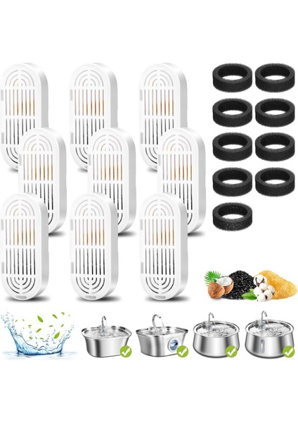 9 Adet Kedi Su Çeşmesi Filtreleri 3.2L/108OZ ve 4L/134OZ Evcil Hayvan Içme Yedek Filtre Köpükleri (Yurt Dışından) fiyatları