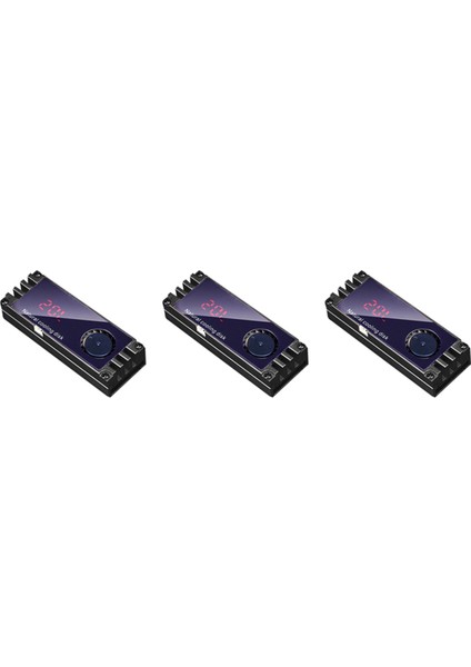 3x M2 SSD Soğutucu Soğutucu Sıcaklık OLED Dijital Ekran M.2 2280 Nvme Katı Hal Sabit Disk Radyatör Isı Siyah (Yurt Dışından)