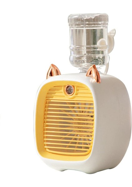 Su Kliması Fanı, Mini USB Masaüstü Turbo Nemlendirme Soğutucu Sarı ve Beyaz (Yurt Dışından)