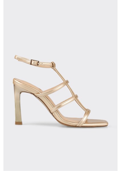Gold Kadın Topuklu Sandalet