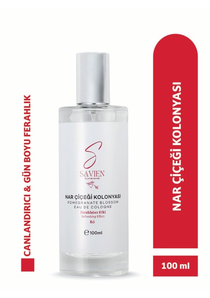 Ferahlatıcı Etki Nar Çiçeği Kolonyası – Cam Sprey Kolonya 100 ml
