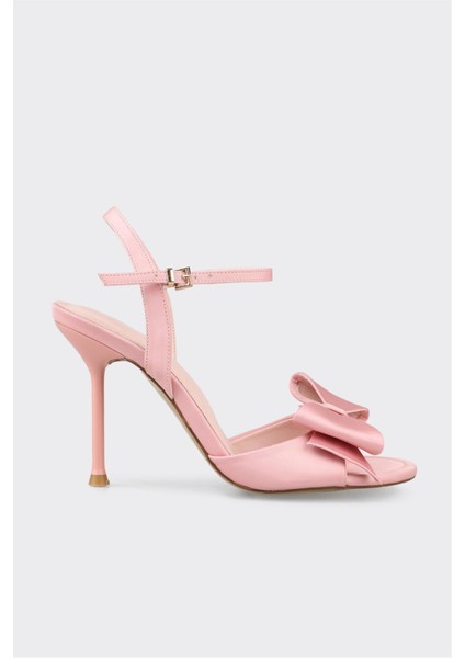 Pembe Kadın Topuklu Sandalet