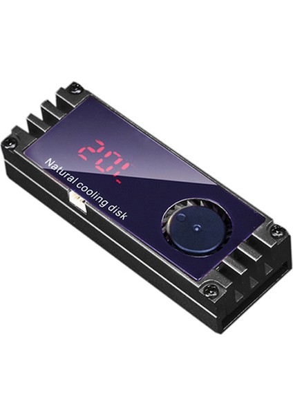 M2 SSD Soğutucu Soğutucu Sıcaklık OLED Dijital Ekran M.2 2280 Nvme Katı Hal Sabit Disk Radyatör Isı Siyah (Yurt Dışından)