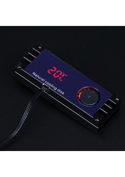 M2 SSD Soğutucu Soğutucu Sıcaklık OLED Dijital Ekran M.2 2280 Nvme Katı Hal Sabit Disk Radyatör Isı Siyah (Yurt Dışından)