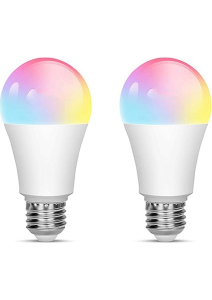2 Adet Tuya Akıllı E27 Ampul, Kısılabilir Wıfı Ampul, Alexa Kontrollü Rgbcw Enerji Tasarrufu, Kısma ve Renk Ayarı 18W (Yurt Dışından)