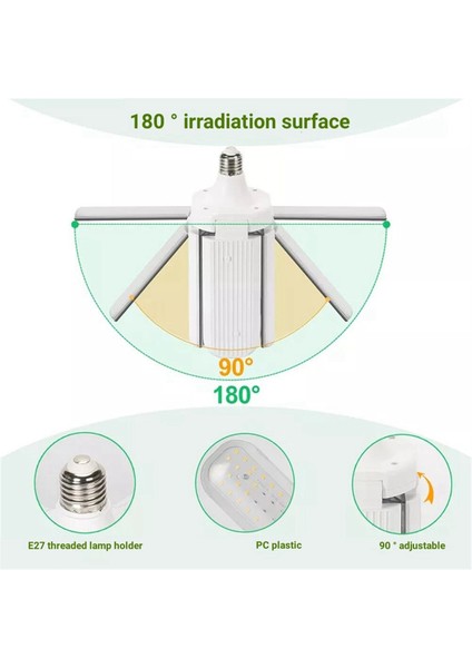 LED Büyüme Işığı Katlanabilir Fito Lamba Tam Spektrum Ampul Iç Mekan Bitkileri Bloom Çiçek Açan Lambalar Bahçe E27 C (Yurt Dışından)