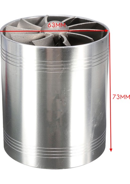 Evrensel Araba Çift Türbin Turbo Şarj Cihazı Hava Girişi Gaz Yakıt Tasarrufu Fanı Otomatik Süper Şarj Cihazı Kırmızı (Yurt Dışından) fırsatları