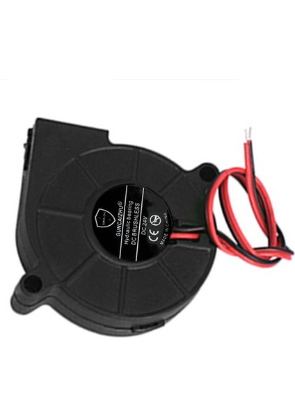 50 mm Üfleyici 24 Volt 5015 Çift Bilyalı Rulman x 15 Turbo Şarjlı Fırçasız-Yüksek Hızlı (4'lü Paket) (Yurt Dışından)