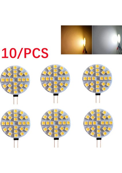 10 Adet 4.8W G4 Soket 5050 Smd Mini LED Ampul Dc 12V Halojen Bi-Pin Lambayı Değiştirin LED Soğuk Beyaz Işıklar (Yurt Dışından) fiyatları