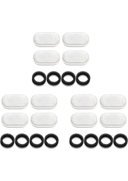 24 Adet Kedi Su Çeşmesi Filtreleri Köpek Filtresi Yedekleri 67OZ/2L Evcil Hayvan Paslanmaz Çelik (Yurt Dışından)