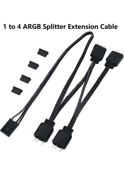 1 Ila 4 Argb Ayırıcı Uzatma Kablosu 5V 3-Pin'i Commander Core ve Icue Core Xt Için Bağlayın (Yurt Dışından)