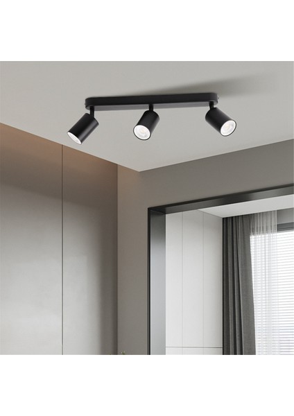 LED Parlama Önleyici Spot Avize Tavan Lambası Yatak Odası Koridor Ray Spot Işık Ev ve Dekor Için Çift Kafa (Yurt Dışından)