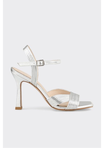 Lame Kadın Topuklu Sandalet