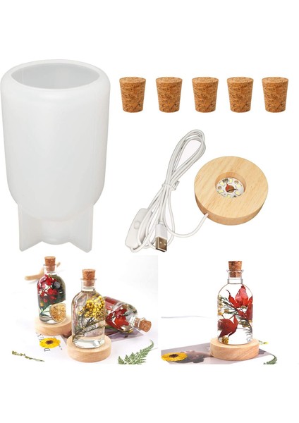 Abajur Kalıbı, Ahşap Işık Tabanı ve Çiçek Numune Dekoru Dökümü Için Tıpalı Şişe Şeklinde Silikon Kalıp (Yurt Dışından) fiyatları