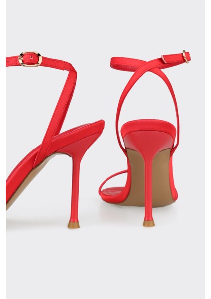 Kırmızı Kadın Topuklu Sandalet fırsatları