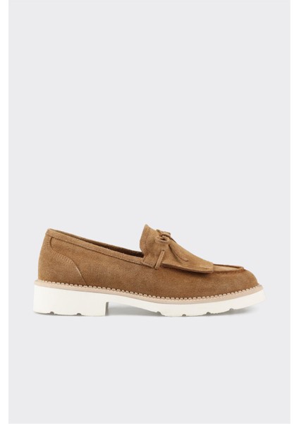 Taba Deri Kadın Günlük Ayakkabı