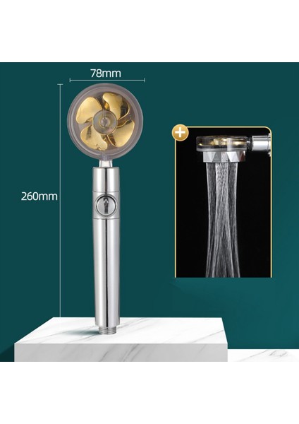 El Tipi Pervane Turbo Fan Düz Şaft Duş Yüksek Basınç (Yurt Dışından)