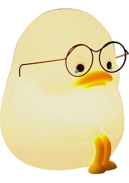 Happy Duck Çocuk Gece Lambası, Çocuklar Için Silikon Gece Lambası, Sevimli ve Kısılabilir Lamba Yatıştırıcı Yatma Zamanı B (Yurt Dışından)
