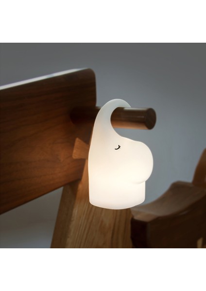 Fil Pat Küçük Gece Lambası Başucu Karikatür Silikon USB Şarj Hediye Çocuk Odası LED (Yurt Dışından) fırsatları