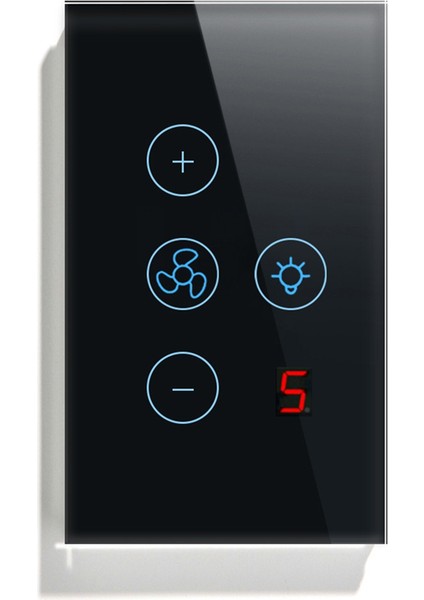 Tuya Zigbee Akıllı Fan Işık Anahtarı Abd Ağ Bağlantısı App Kontrolü Alexa/asistan Ses Siyah (Yurt Dışından)
