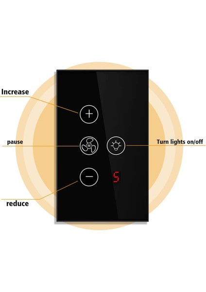 Tuya Zigbee Akıllı Fan Işık Anahtarı Abd Ağ Bağlantısı App Kontrolü Alexa/asistan Ses Siyah (Yurt Dışından)