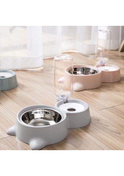 Mavi Çift Pet Kapları Köpek Maması Su Besleyici Paslanmaz Çelik Içme Kabı Kedi Yavru Köpek Besleme Malzemeleri (Yurt Dışından) fırsatları