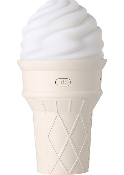 Dondurma USB Mini Renkli Gece Lambası Hava Nemlendirici Ev Aletleri (Sarı) (Yurt Dışından)