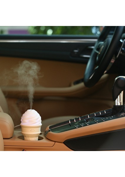 Dondurma USB Mini Renkli Gece Lambası Hava Nemlendirici Ev Aletleri (Sarı) (Yurt Dışından) fırsatları