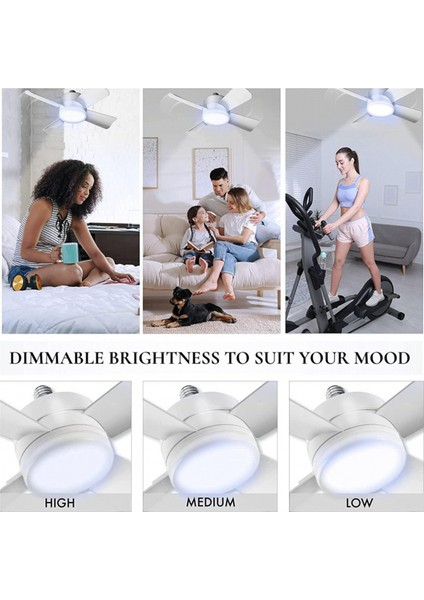 LED Fan Işık Kısılabilir Vida Akıllı Uzaktan Kumanda Entegre Tavan Yatak Odaları Için Uygun (Yurt Dışından)