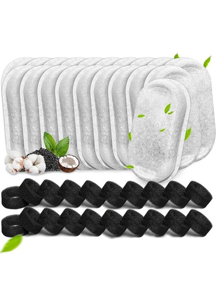 67OZ/2L ve 108/3.2L Paslanmaz Çelik Evcil Hayvan Yedek Süngerleri Için 40 Adet Kedi Su Çeşmesi Filtresi (Yurt Dışından)
